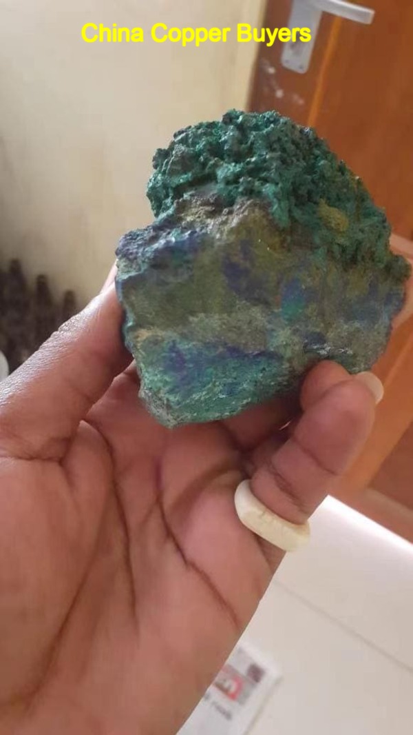 Some pictures of copper ore sent over by the seller